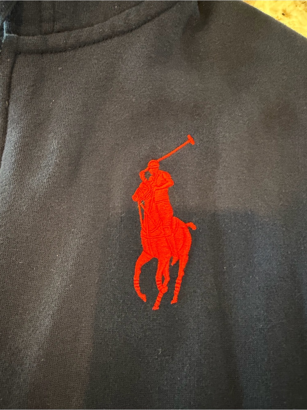 Polo Ralph Lauren Big Pony USA Flag Navy Full Zip Hoodie xl - Picture 7 of 12
